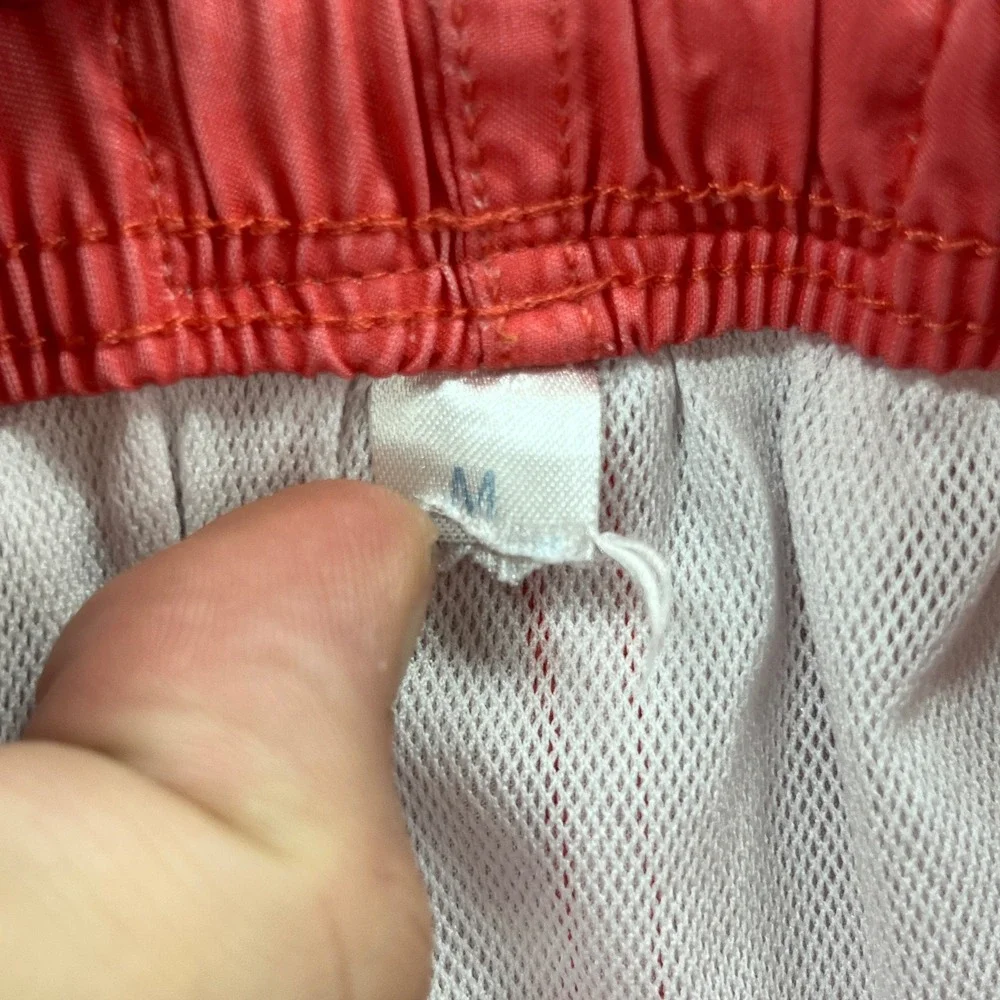 Southern Tide Swim Trunks Boys Medium Coral Palm Print The Skipjack Beach Shorts